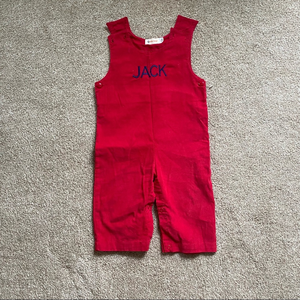 Red cord jumper baby Luigi